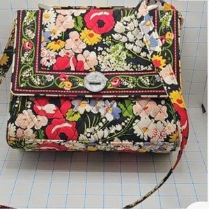 vera bradley crossbody purse quilted flowers